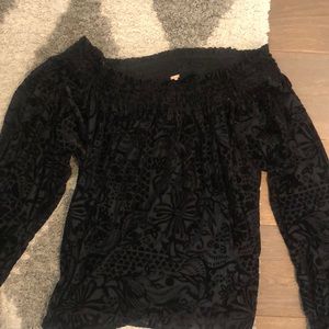 Black off the shoulder top